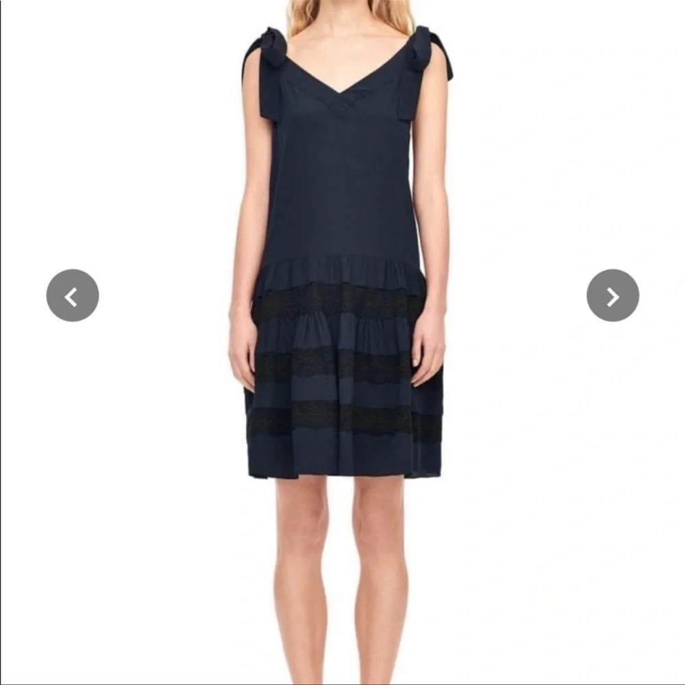 Rebecca Taylor navy silk dress - Picture 4 of 6